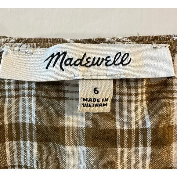 Madewell Women's Westover Sandown Paid Cotton Shirt Size 6/Medium - Picture 3 of 7